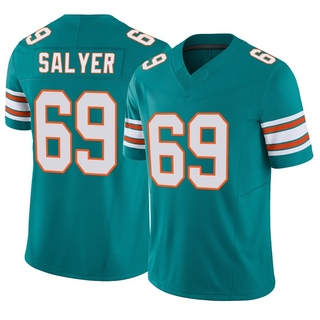 Limited Jamaree Salyer Men's Miami Dolphins Alternate Vapor F.U.S.E. Jersey - Aqua