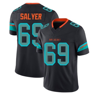 Limited Jamaree Salyer Men's Miami Dolphins Pitch 2025 Rivalries Collection Jersey - Blue