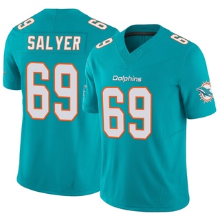 Limited Jamaree Salyer Men's Miami Dolphins Vapor F.U.S.E. Jersey - Aqua