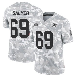 Limited Jamaree Salyer Youth Miami Dolphins 2024 Salute to Service Jersey - Arctic Camo