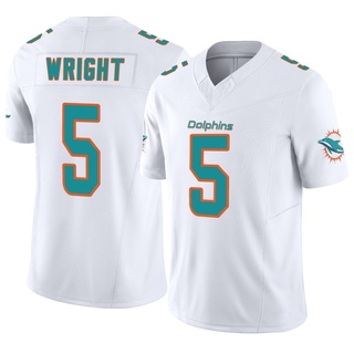 Limited Jaylen Wright Men's Miami Dolphins Vapor F.U.S.E. Jersey - White