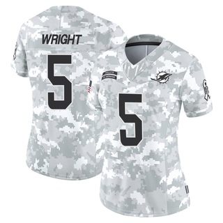 Limited Jaylen Wright Women's Miami Dolphins 2024 Salute to Service Jersey - Arctic Camo