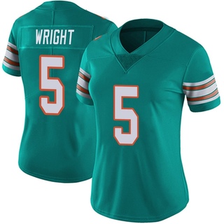Limited Jaylen Wright Women's Miami Dolphins Alternate Vapor Untouchable Jersey - Aqua