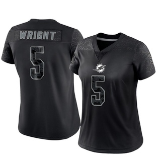 Limited Jaylen Wright Women's Miami Dolphins Reflective Jersey - Black