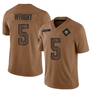 Limited Jaylen Wright Youth Miami Dolphins 2023 Salute To Service Jersey - Brown