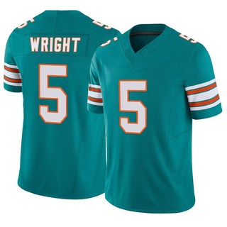 Limited Jaylen Wright Youth Miami Dolphins Alternate Vapor F.U.S.E. Jersey - Aqua