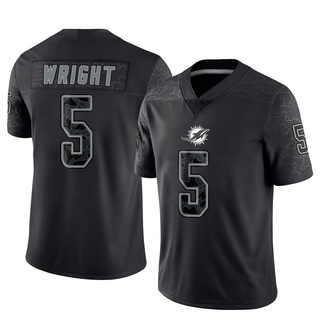 Limited Jaylen Wright Youth Miami Dolphins Reflective Jersey - Black