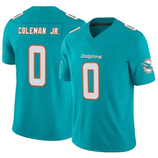 Limited Kevin Coleman Jr. Men's Miami Dolphins Vapor F.U.S.E. Jersey - Aqua