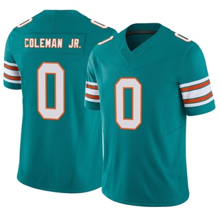 Limited Kevin Coleman Jr. Youth Miami Dolphins Alternate Vapor F.U.S.E. Jersey - Aqua