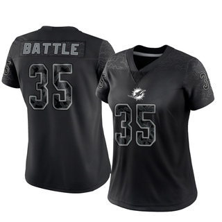 Limited Miles Battle Women's Miami Dolphins Reflective Jersey - Black