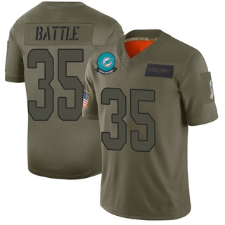 Limited Miles Battle Youth Miami Dolphins 2019 Salute to Service Jersey - Camo