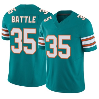 Limited Miles Battle Youth Miami Dolphins Alternate Vapor F.U.S.E. Jersey - Aqua