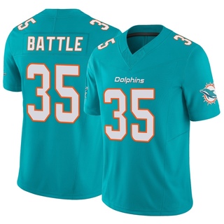 Limited Miles Battle Youth Miami Dolphins Vapor F.U.S.E. Jersey - Aqua
