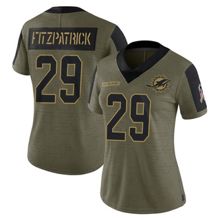 Limited Minkah Fitzpatrick Women's Miami Dolphins 2021 Salute To Service Jersey - Olive