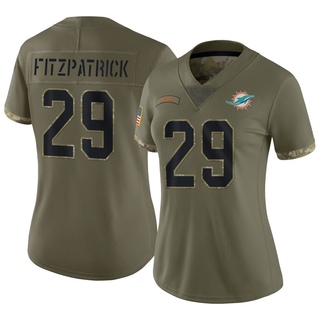 Limited Minkah Fitzpatrick Women's Miami Dolphins 2022 Salute To Service Jersey - Olive