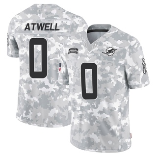 Limited Tutu Atwell Youth Miami Dolphins 2024 Salute to Service Jersey - Arctic Camo