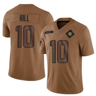Limited Tyreek Hill Men's Miami Dolphins 2023 Salute To Service Jersey - Brown