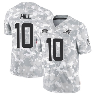 Limited Tyreek Hill Men's Miami Dolphins 2024 Salute to Service Jersey - Arctic Camo