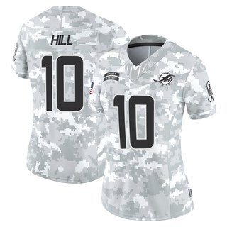 Limited Tyreek Hill Women's Miami Dolphins 2024 Salute to Service Jersey - Arctic Camo