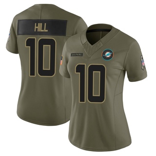 Limited Tyreek Hill Women's Miami Dolphins 2025 Salute to Service Jersey - Olive