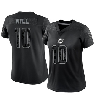 Limited Tyreek Hill Women's Miami Dolphins Reflective Jersey - Black