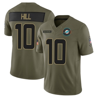 Limited Tyreek Hill Youth Miami Dolphins 2025 Salute to Service Jersey - Olive