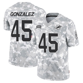 Limited Zane Gonzalez Men's Miami Dolphins 2024 Salute to Service Jersey - Arctic Camo