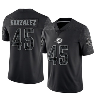 Limited Zane Gonzalez Men's Miami Dolphins Reflective Jersey - Black