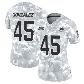 Limited Zane Gonzalez Women's Miami Dolphins 2024 Salute to Service Jersey - Arctic Camo