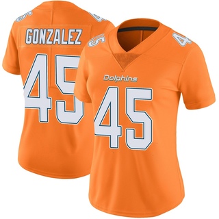 Limited Zane Gonzalez Women's Miami Dolphins Color Rush Jersey - Orange